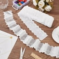 thumbnail image 5 of 15 Yards Eyelet Lace Ribbon 2-1/2 inch Wide Ivory White Cotton Lace Trim Wavy Edge Lace Ribbon Cotton Embroidery Hollow Flower Lace Trim for Garment Clothing Home Decor DIY Craft Supply for DIY, 5 of 9