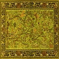 thumbnail image 1 of Ahgly Company Machine Washable Indoor Square Animal Yellow Traditional Area Rugs, 6' Square, 1 of 4