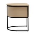 thumbnail image 4 of Manhattan Comfort Cosmopolitan Faux Leather Dining Chair in Tan (Set of 2), 4 of 6