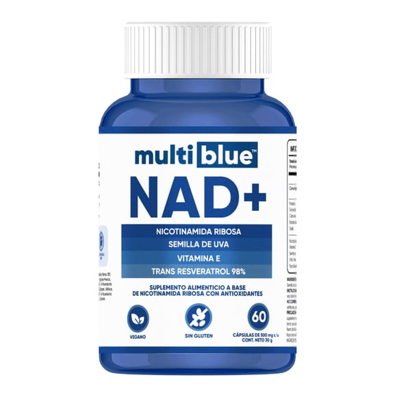 Suplemento Celular Multiblue Nicotinamida Ribosa NR 60 Cápsulas