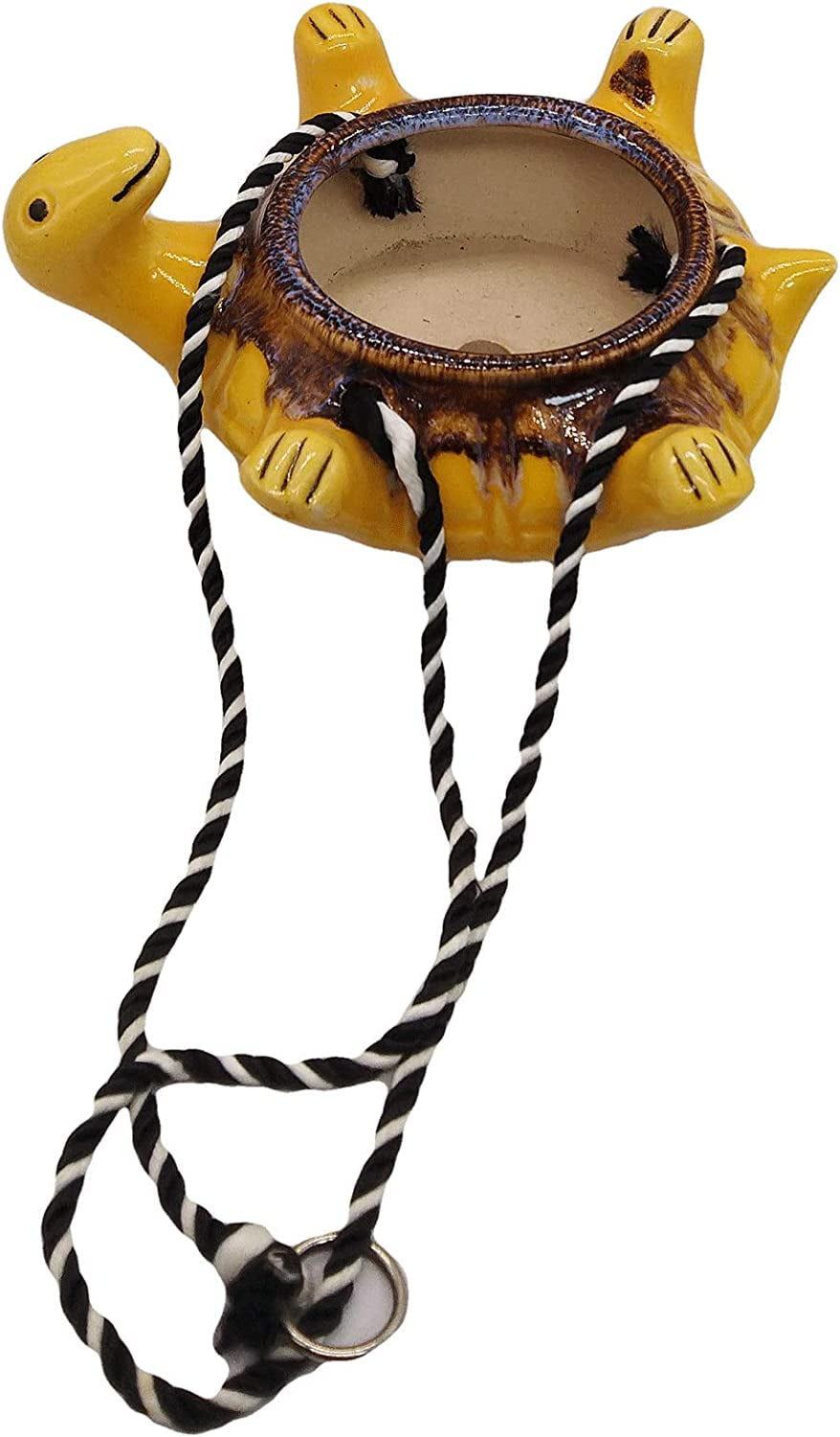 India Meets India Ceramic Hanging Planter Pot Flower Pot Indoor Planter Handicraft by Awarded Indian Artisan (Turtle)