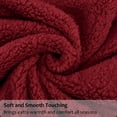 thumbnail image 3 of Catalonia Reversible Sherpa Throw Blanket, Super Soft Fluffy Blanket for Couch, Fuzzy Comfy Warm Throws, Comfort Caring Gift, Purple, 50x60 inches, Wine, 3 of 7