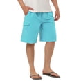 thumbnail image 4 of INSPIRE CHIC Men's Shorts Summer Drawstring Elastic Waist Solid Beach Board Swim Shorts 32 Light Blue, 4 of 6