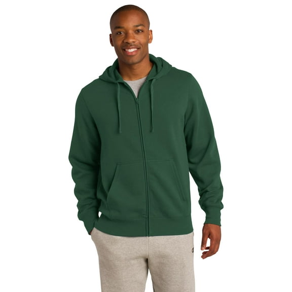 Sport-Tek Full Zip Hooded Sweatshirt-2XL (Forest Green)