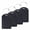 Black, variant on PU Leather Luggage Tags with Privacy Cover, Anti-Peep Travel Suitcase Tags, Brown, 4 Pack