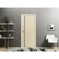 thumbnail image 5 of Slab Barn Door Panel 18 x 96 inches | Planum 0016 Natural Veneer with Frosted Glass | Sturdy Finished Interior Doors | Pocket Closet Sliding, 5 of 6