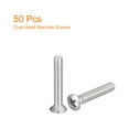 thumbnail image 3 of Unique Bargains Vis de Machine à Tête Ovale M5x30mm, Lot de 50 Vis à Tête Fraisée Légèrement Relevée en Acier Inoxydable 304, 3 of 5