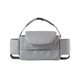 thumbnail image 3 of Bolsa de pañales para bebé, bolsa organizadora de pañales, fácil de instalar, con portavasos, bolsa de lona liviana y elegante para cochecito de bebé Gris, 3 of 8