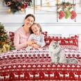 thumbnail image 3 of GloryStar Christmas Duvet Cover Twin Size, Reversible Holiday Comforter Set with Reindeer & Tree Print, Soft Microfiber Bedding, 3 of 7