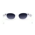 thumbnail image 4 of Womens Mod Square Rectangular Cat Eye Sunglasses White Tortoise Smoke, 4 of 4