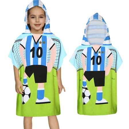 

Toddler Baby Girls Boys Cartoon Beach Towel Hooded Swimsuit Cover-up Sundress