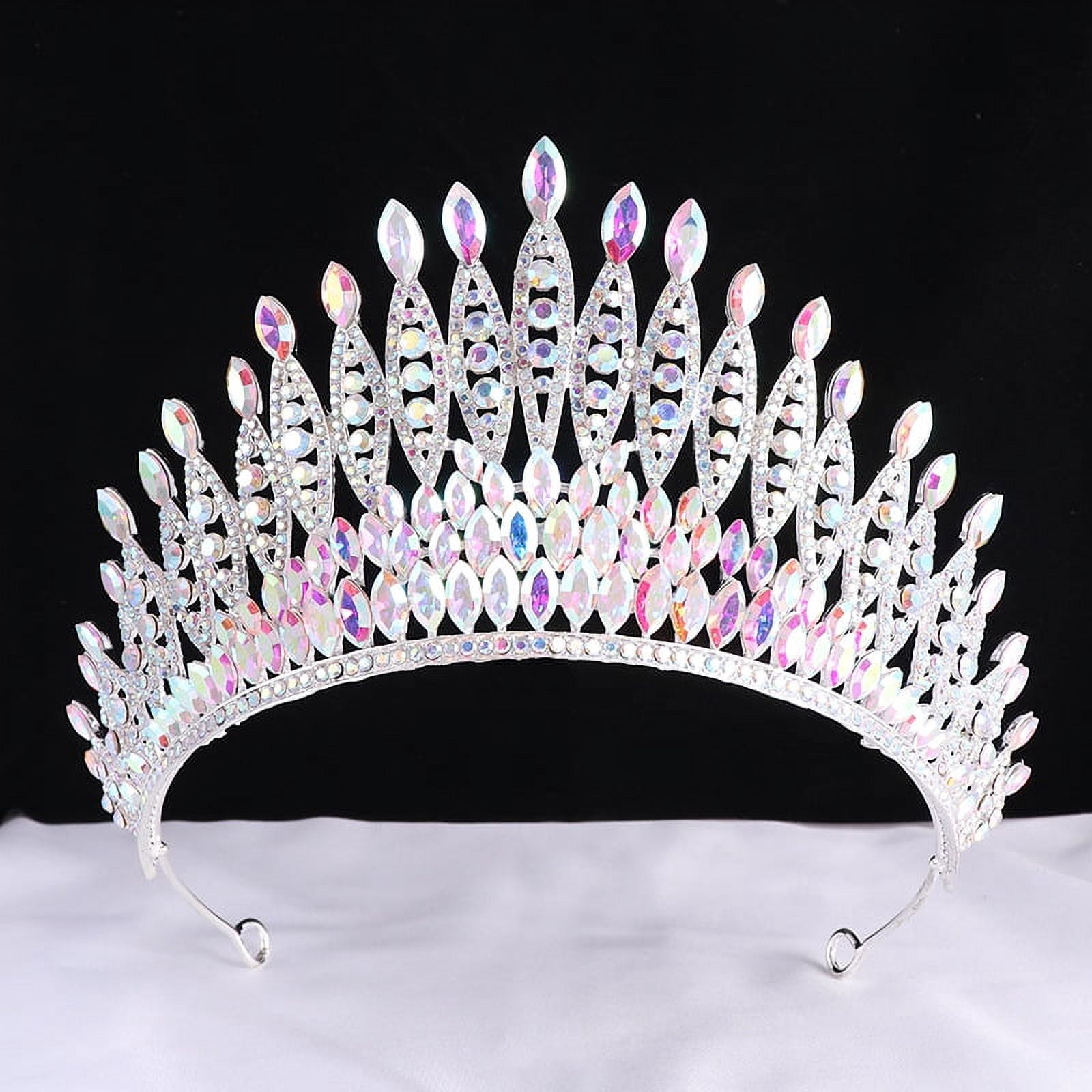 Diadème Princesse Strass Bleu - Couronne Pour Filles, Fêtes, Halloween, Mariages Et Cosplay