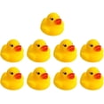 thumbnail image 1 of 9 patos de goma amarillos, patitos clásicos chirriantes y flotantes, juguetes flotantes de vinilo mate para la hora del baño del bebé, patos clásicos (9 patos), 1 of 5