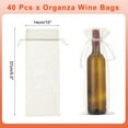 thumbnail image 2 of Uxcell Organza Wine Bags, Gift Wrap Bags Sheer Mesh Wine Bottle Bag Drawstring Pouches for Party Favors Beige, 2 of 7