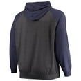 thumbnail image 3 of Men's Fanatics Navy/Heathered Charcoal Houston Texans Big & Tall Lightweight Raglan Pullover Hoodie, 3 of 3