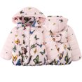 thumbnail image 5 of Godderr Kids Baby Boys Girls Cotton Coat，9M-7Y Toddler winter Fleece Outerwear Button Leisure Warm Thick Winter Cotton Outerwear, 5 of 7
