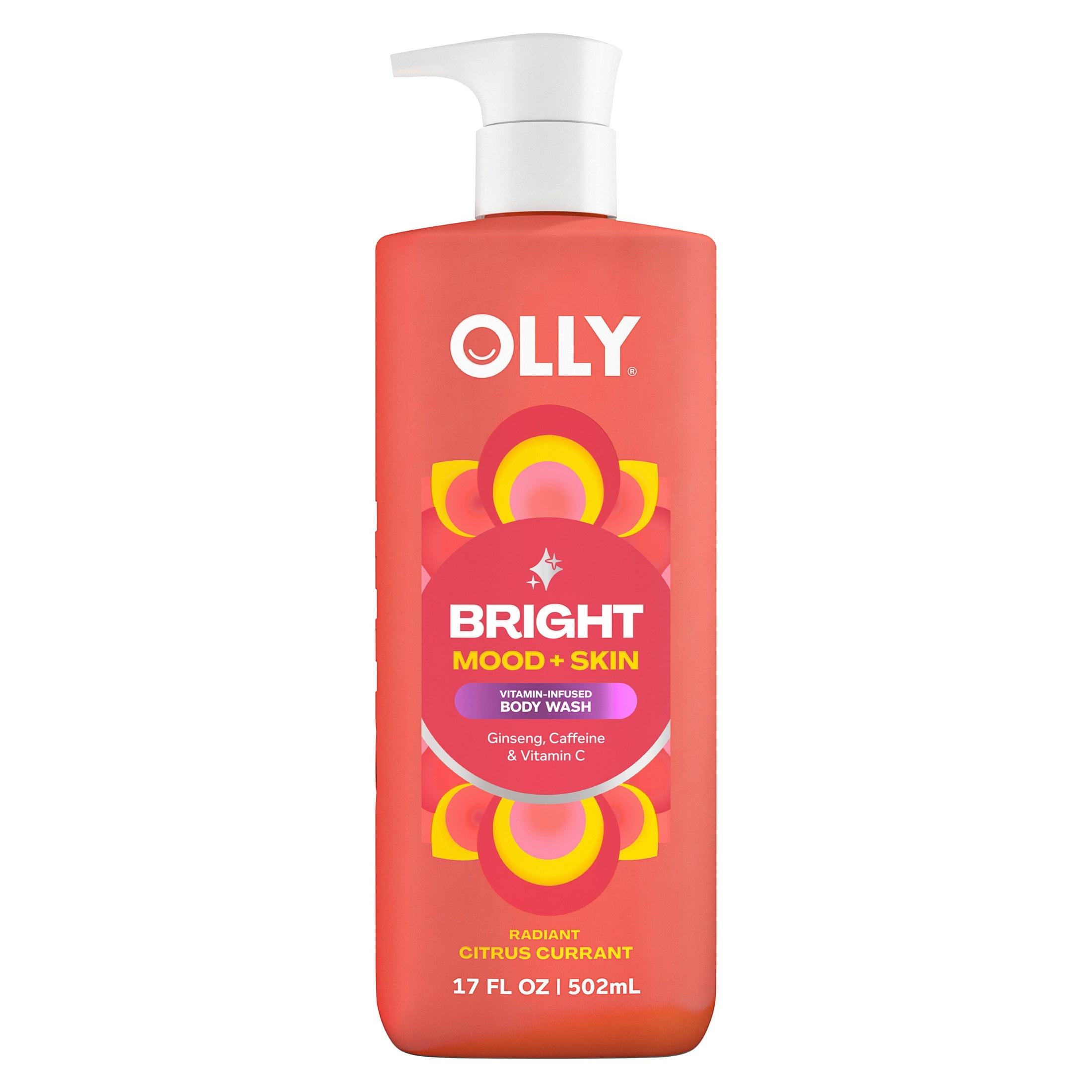 (4 pack) OLLY Body Wash Bright With Vitamin C ,17 fl oz