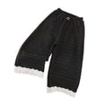 thumbnail image 2 of WQNVRNR Girls Wide-Leg Pants Elastic Waist Lace Trim High Waist Fall Casual Pants Black 14 Years, 2 of 7