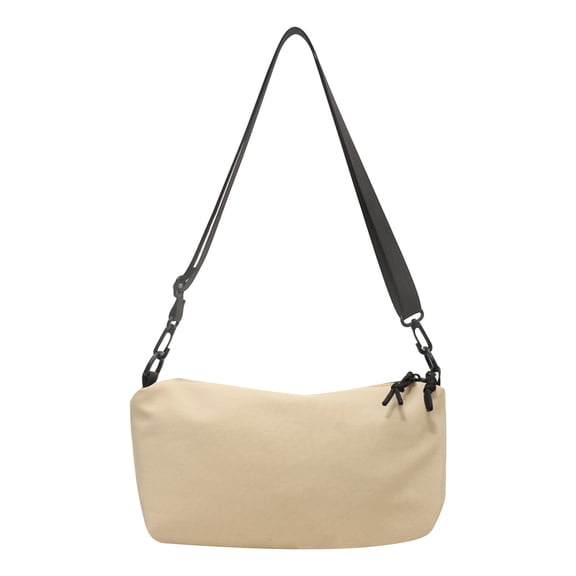 Xfvqtps Womens Crossbody Bag Solid Color Simplicity Large Capacity Fashion Lightweight Portable Commuting Oxford Cloth Sports Bag White