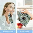 thumbnail image 7 of 6 Pack Sloth Leaves Pure Cotton Washcloths 12 x 12 Inch Reusable Absorbent Soft Cotton Face Towels Fingertip Towels Set for Gym Towels,Hotel and Spa Wash cloth, 7 of 7