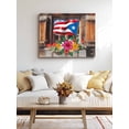 thumbnail image 4 of Puerto Rico Flag Wall Art for Living Room,Canvas Picture Wall Decor for Bathroom Bedroom,Farmhouse Retro Flowers American Flags Painting Artwork for Office Kitchen Hallway Dining Room Decor 20"x24", 4 of 8