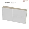 thumbnail image 6 of Solid Interior French | Quadro 4088 Matte Black with Frosted Glass | Single Regular Panel Frame Trims Handle | Bathroom Bedroom Sturdy Doors, 6 of 6