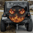 thumbnail image 2 of Lotusprinthandmade Fire Flames Eyes Spare Tire Cover Without Backup Camera Hole 6 Sizes (27 in.), 2 of 7
