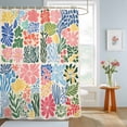 thumbnail image 4 of Shower Curtain Vintage Abstract Floral Shower Curtains for Bathroom Decor, Waterproof Polyester Shower Curtain Set with Hooks, Extra Long 72" x 84" Spring Flowers Print, 4 of 9