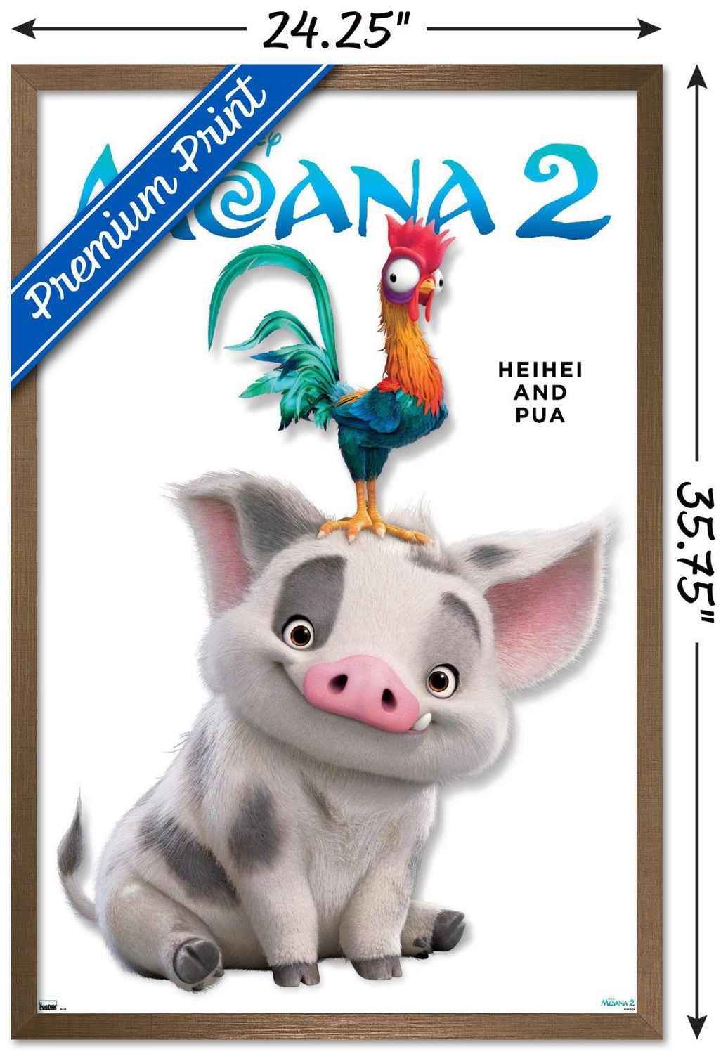 Disney Moana 2 - Heihei and Pua Feature Series Wall Poster, 22.375" x 34"