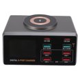 thumbnail image 1 of 100W USB C Fast Charger Block, USB Charging Station Hub Brick, with Real Time Power Display, Magnetic Adsorption Positioning, for Laptop and Smartphone, 1 of 7
