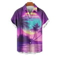 thumbnail image 3 of HONHUZH Mens Shirts Clearance Hawaiian Shirt Short Sleeves Printed Button Down Summer Beach Shirts Tops, 3 of 6