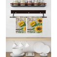 thumbnail image 3 of Sunflower Kitchen Dish Towels for Drying Dishes Set of 3, Yellow Flowers Summer Botanical Wooden Waffle Weave Microfiber Hand Tea Bathroom Towels Quick Dry & Absorbent Towel 15.7x23.6, 3 of 7