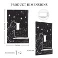 thumbnail image 5 of Zufioo Star Gazing Cat Illustration Print Switch Wall Plate, Dustproof and Heat-resistant Decorative Wall Switch Cover, Suitable for Residential and Commercial Areas-Mid-size, 5 of 8