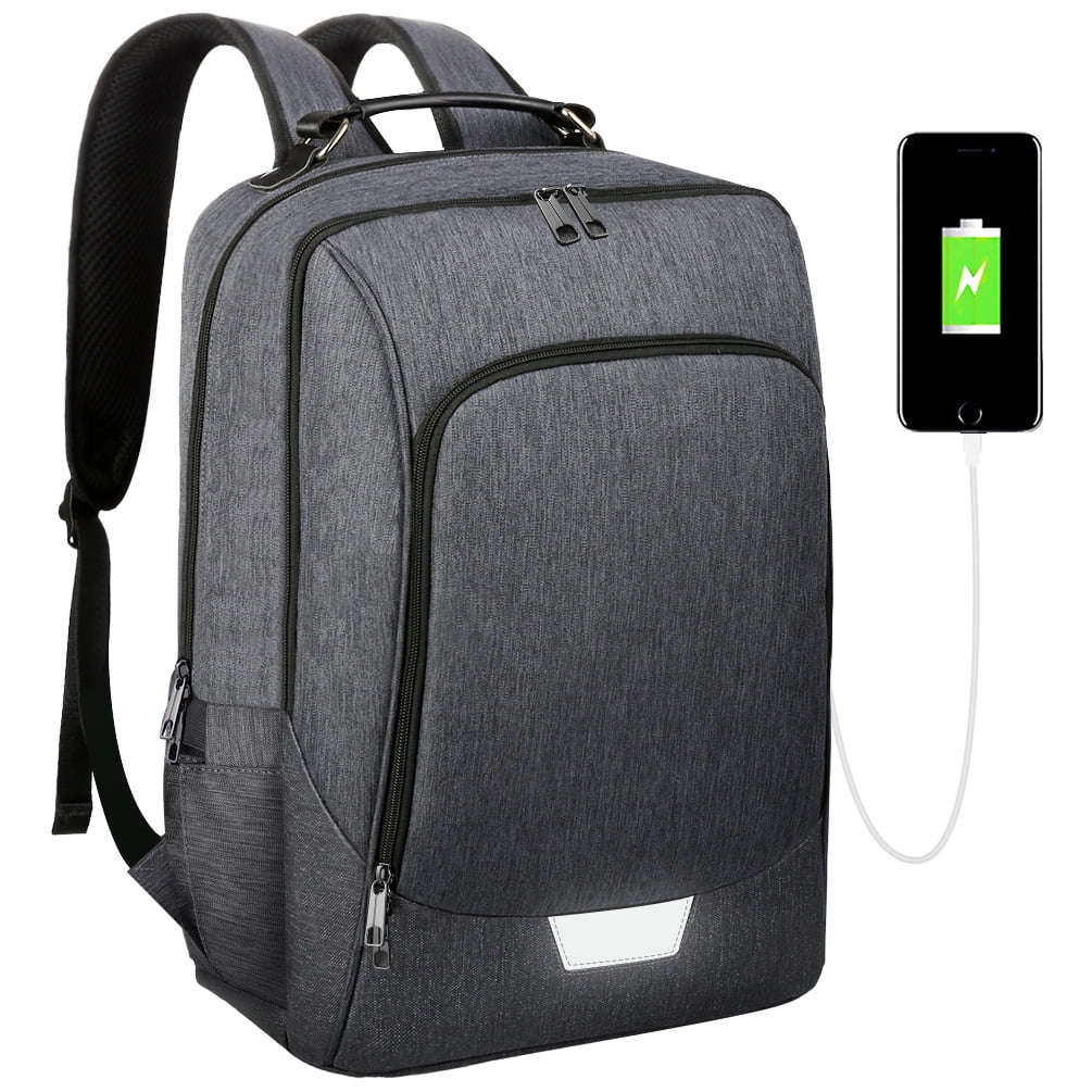 15.6" Waterproof Laptop Backpack w/USB Charging Business Travel Anti-theft Bag 