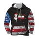 thumbnail image 1 of Sudadera con capucha para hombre, informal, con cordón, estampado navideño, deportiva, blusa de poliéster, 1 of 4