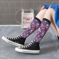 thumbnail image 5 of Rateoe Skull colorful flower daisy Pattern Women’s Knee High Crew Socks,Trouser Socks Comfortable, Breathable, Moisture-Wicking and Soft, 5 of 6