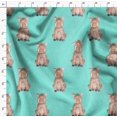 thumbnail image 4 of Soimoi Blue Georgette Viscose Fabric Pig Animal Decor Fabric Printed Yard 42 Inch Wide, 4 of 5