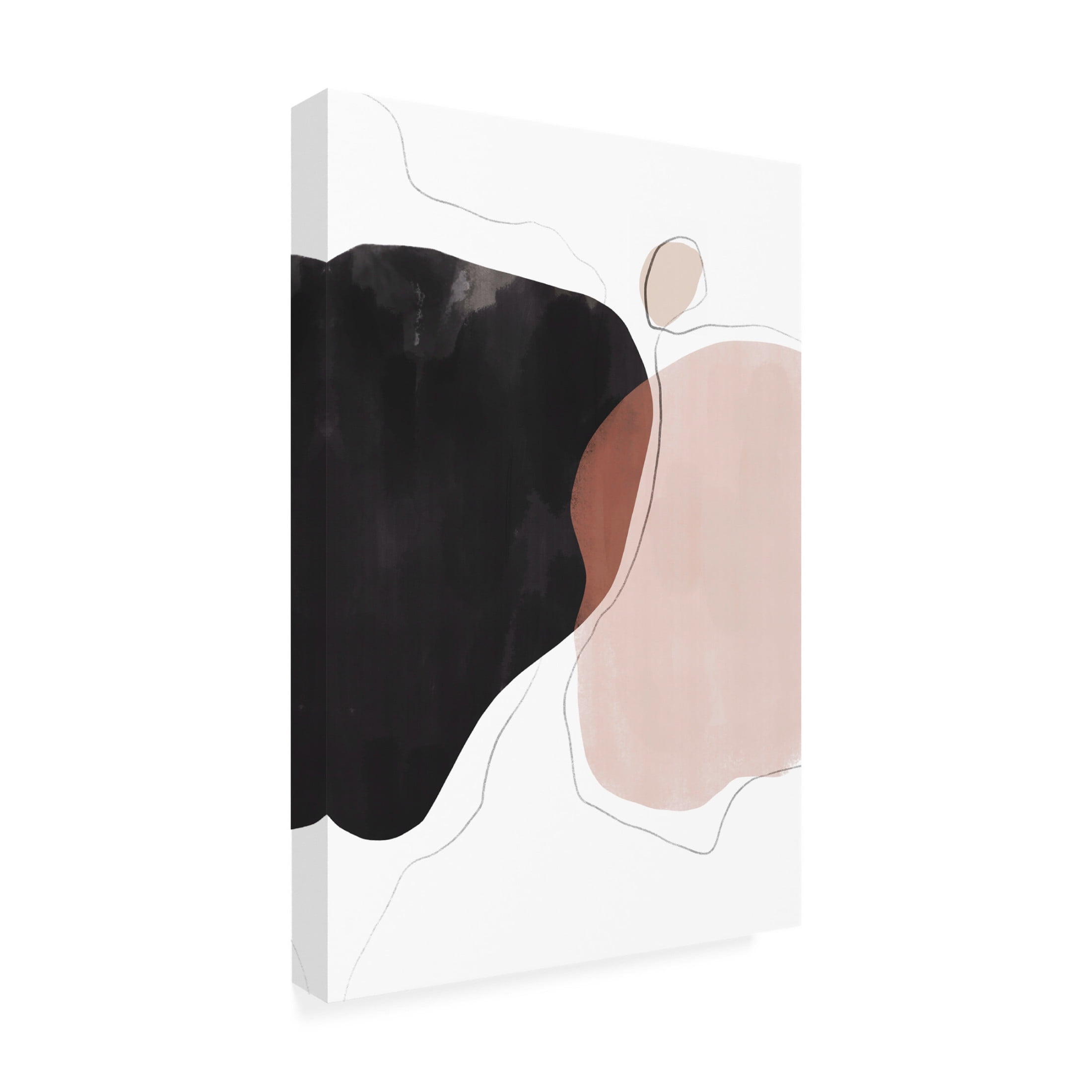 Trademark Fine Art Melloi Art Prints Black Pink Abstract Art Canvas Wall Art
