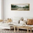 thumbnail image 3 of IDEA4WALL Extra Large Framed Canvas Print Wall Art Tranquil Lake Reflections Vintage Art Nature Wilderness Forest Landscape Retro Wall Decor Oversized Artwork Relax/Calm for Room Decor - 60"x20", 3 of 5