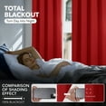 thumbnail image 5 of Deconovo Total Blackout Curtains for Living Room, Thermal Insulated, 2 Panels, 52"x63", True Red, 5 of 9