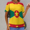 thumbnail image 6 of Grenada Flag Design Women's Short Sleeve Tops Casual Blouses T Shirt, 6 of 6