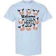 thumbnail image 3 of Inktastic Welcome to the Herd with Cute Black and White Holstein Cows T-Shirt, 3 of 5
