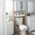 thumbnail image 5 of Organize It All Natural Bamboo Over the Toilet Bathroom Storage Space Saver Cabinet with Mounts, 5 of 5