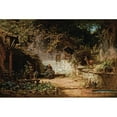 thumbnail image 3 of Carl Spitzweg 14x11 Black Modern Framed Museum Art Print Titled - Hermit&nbsp;Mending His Nets, 3 of 5