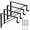 Black, variant on Plant Bracket, Iron Wall Hooks, Straight Downcurled Hanging for Wind Chimes, Flower Baskets, Decorative Plants, Lantern, Wind Spinners, Bird Feeders, Indoor or Outdoor Decoration, 1 Pack, 10.24x5.91"