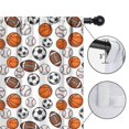 thumbnail image 4 of Blackout Kids Curtains,Football and Basketball White Pattern Children's Insulated Curtains Set Of 2,Bedroom Essentials,Toddler Room Decor 52"x63", 4 of 5
