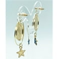 thumbnail image 4 of Pierced 2 1/4" gold and blue moon and star dangle earrings, 4 of 4