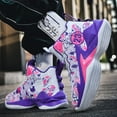thumbnail image 3 of Novetra Men's High Top Basketball Shoes with Graffiti Style Breathable Mesh and Cushioned Midsole, Suitable for Indoor/outdoor Wear Gifts, 3 of 8