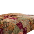 thumbnail image 3 of Kamet 2 Piece Fabric Twin Size Bedspread Set with Floral Prints, Multicolor- Saltoro Sherpi, 3 of 6