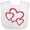 AA-White, variant on Inktastic Three Red Hearts Boys or Girls Baby Bib